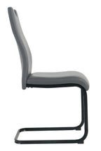 Stuhl, 2er-Set – Bezug grau, Beine schwarz – Bild 4