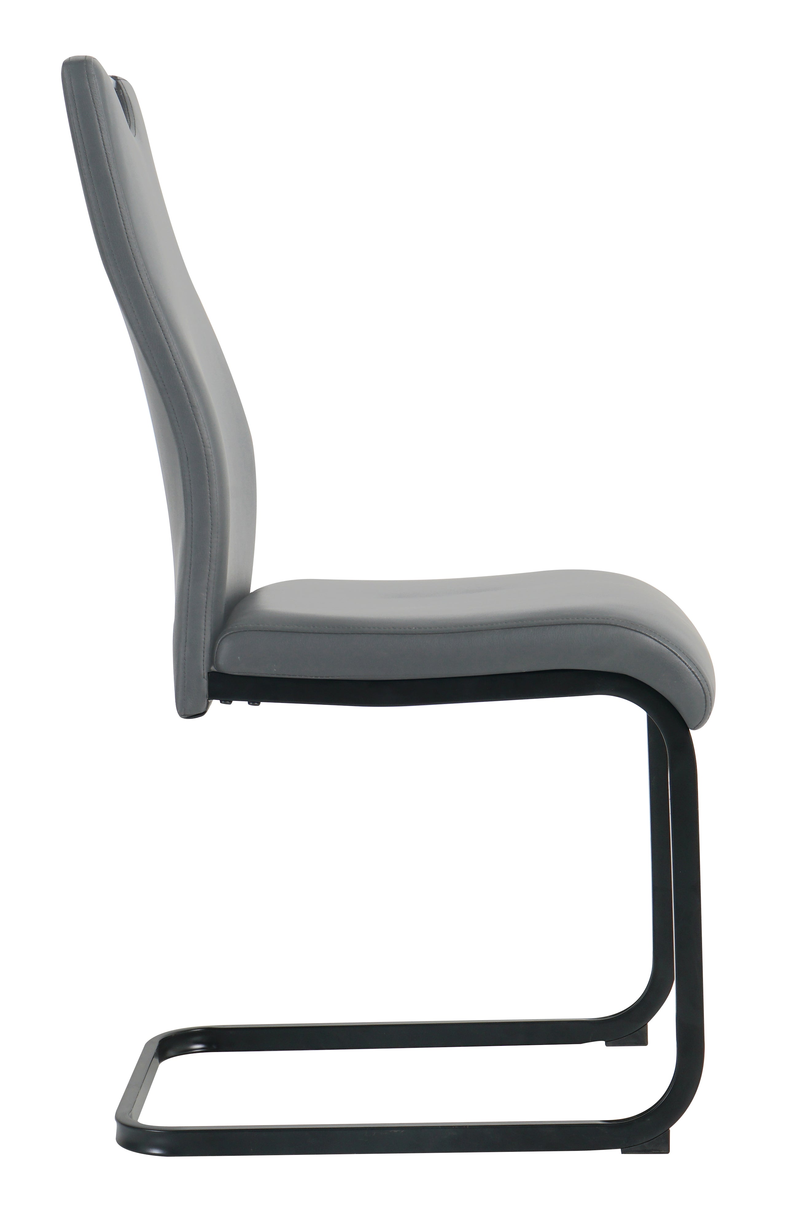 Stuhl, 2er-Set – Bezug grau, Beine schwarz – Bild 4