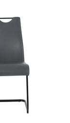 Stuhl, 2er-Set – Bezug grau, Beine schwarz – Bild 8