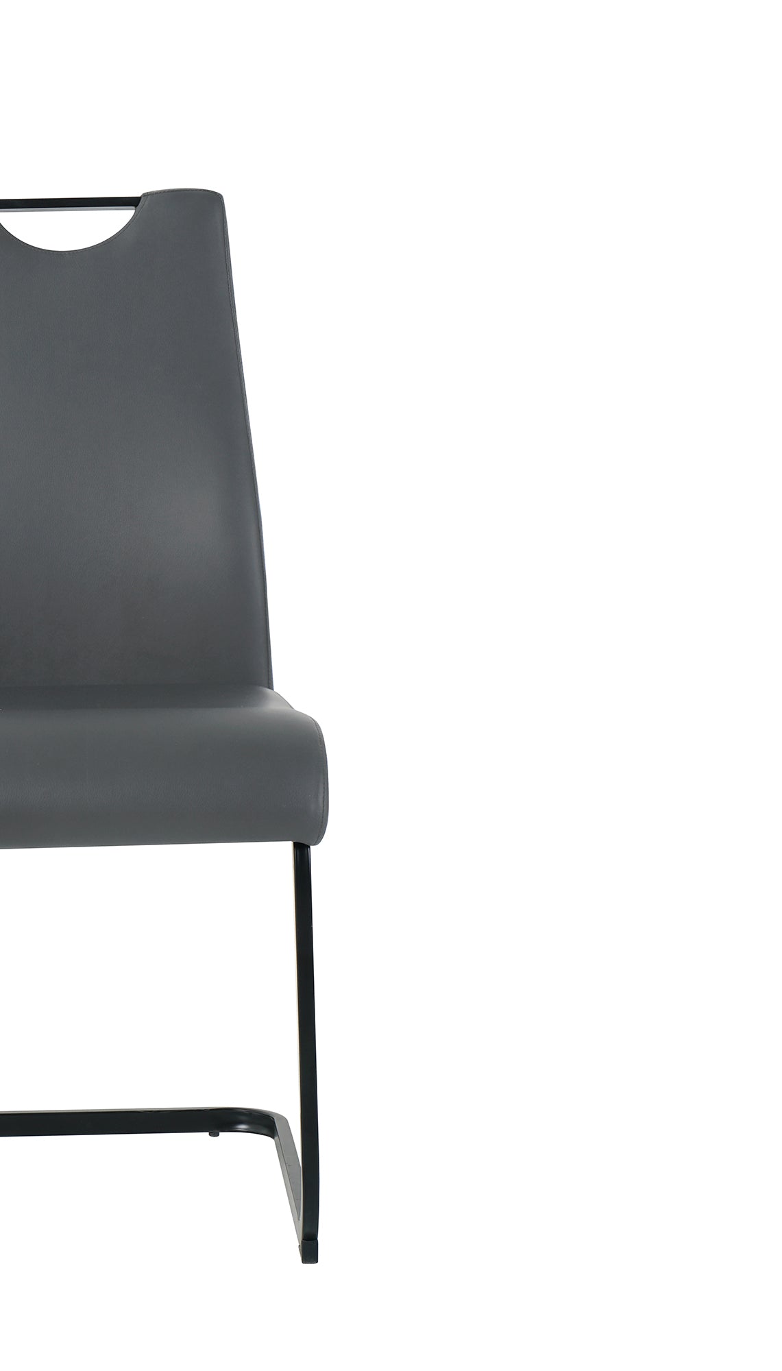 Stuhl, 2er-Set – Bezug grau, Beine schwarz – Bild 8