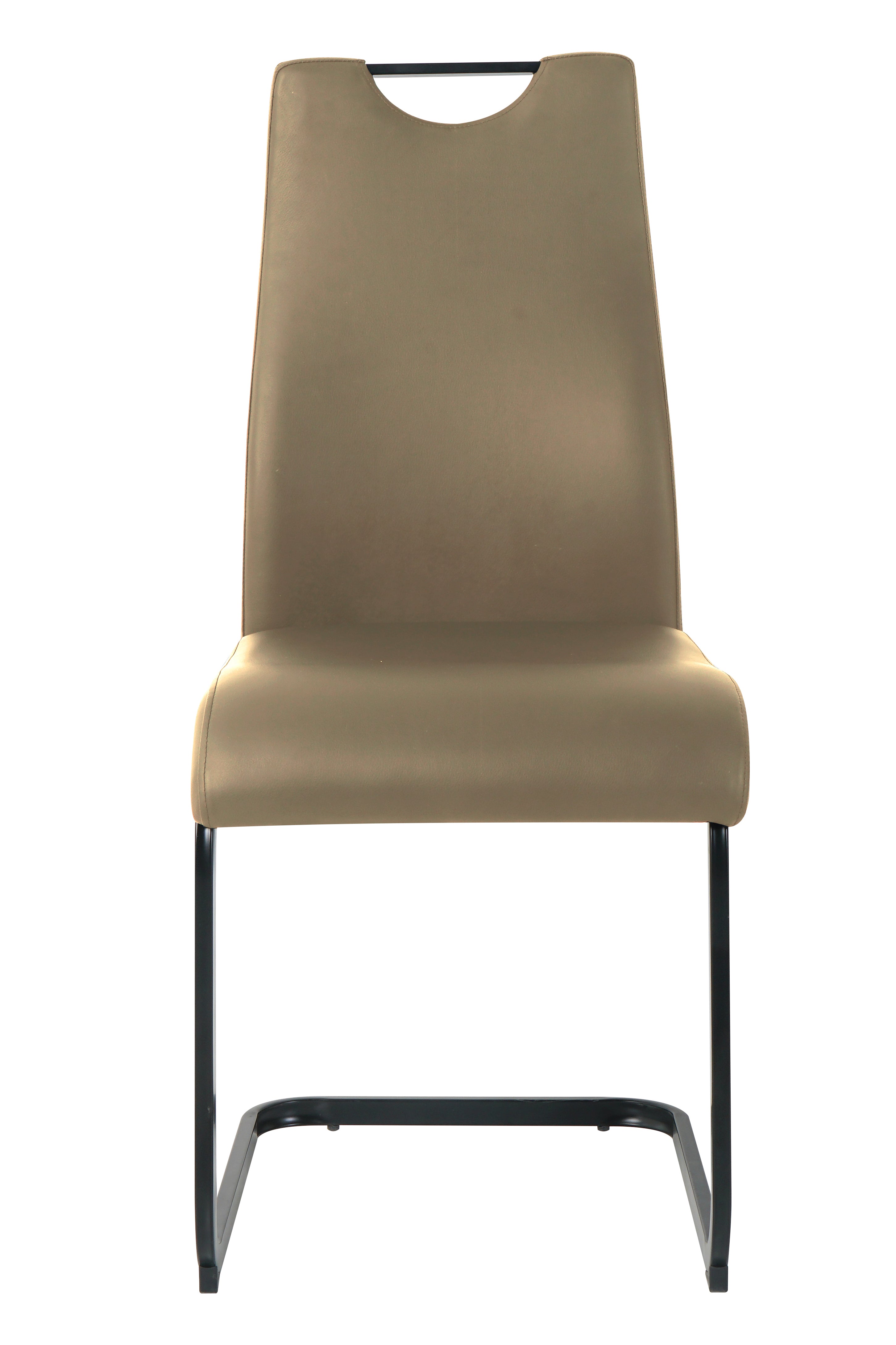 Stuhl, 2er-Set – Bezug taupe, Beine schwarz – Bild 3