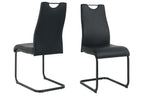 Stuhl, 2er-Set – Bezug schwarz, Beine schwarz