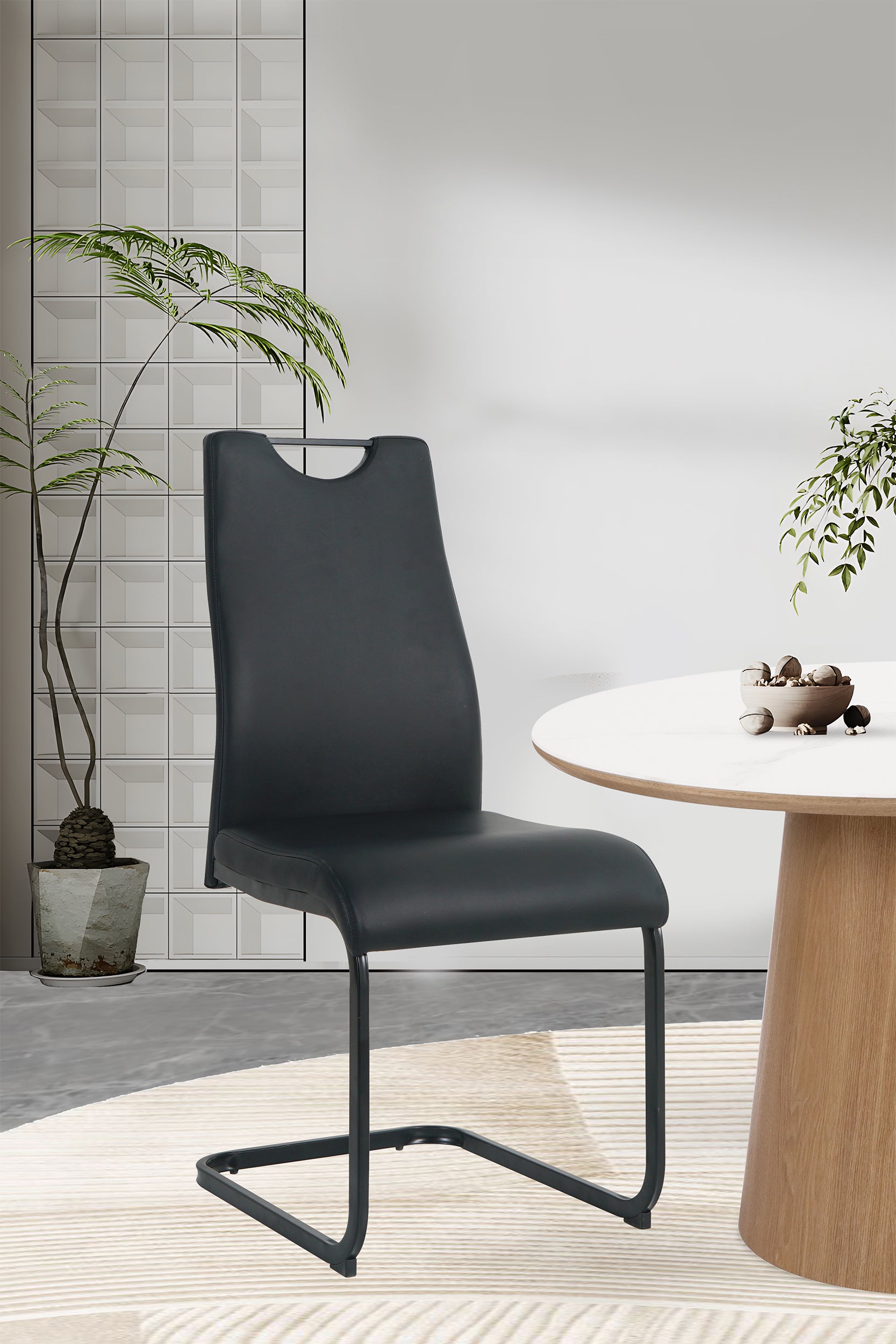 Stuhl, 2er-Set – Bezug schwarz, Beine schwarz – Bild 12