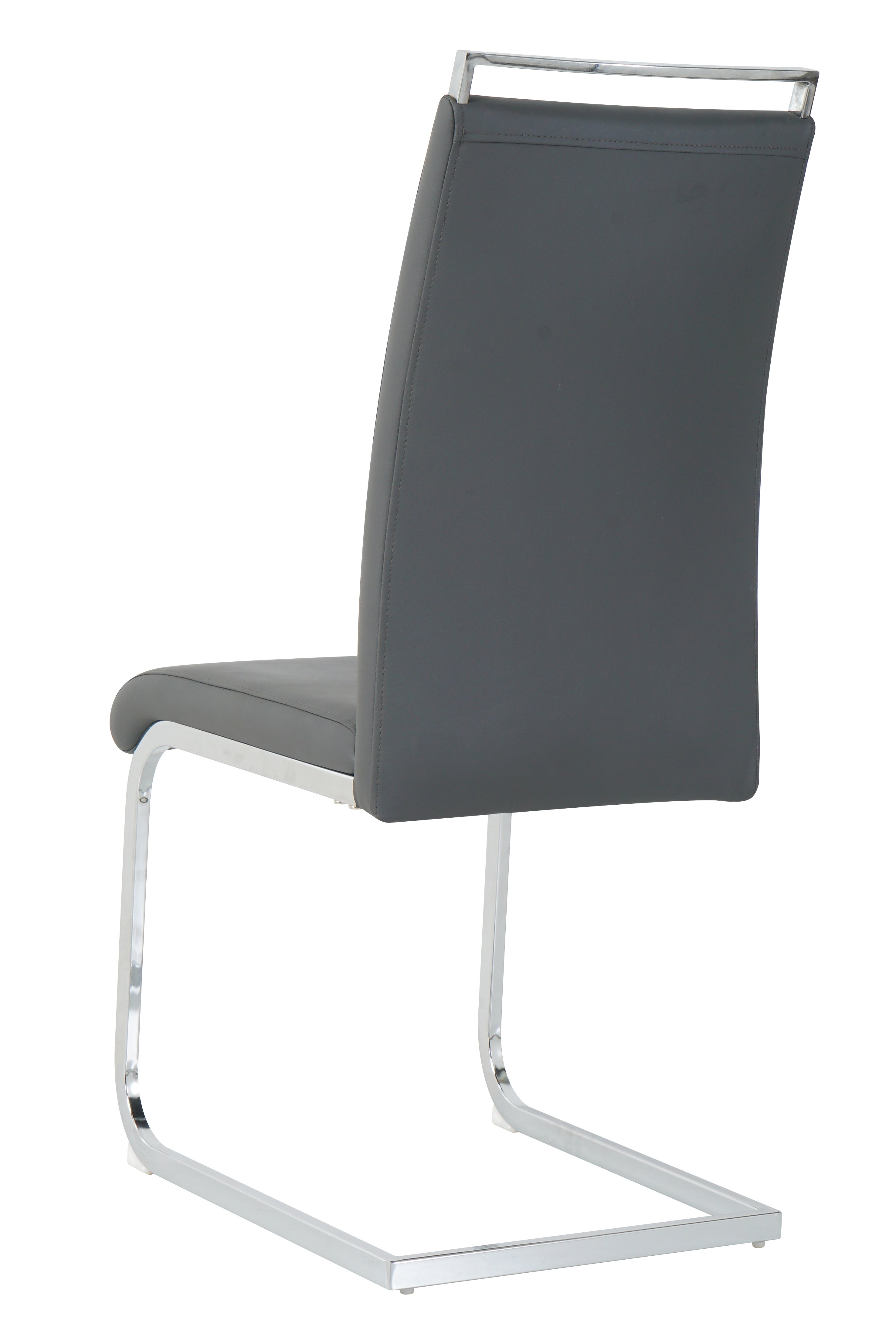 Stuhl, 2er-Set – Bezug grau, Beine silber – Bild 5