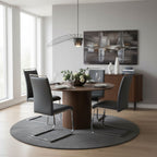 Stuhl, 2er-Set – Bezug grau, Beine silber – Bild 10