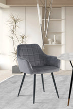 Sessel, 2er-Set – Bezug anthrazit, Beine schwarz – Bild 8