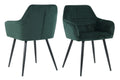 Sessel, 2er-Set – Bezug grün, Beine schwarz