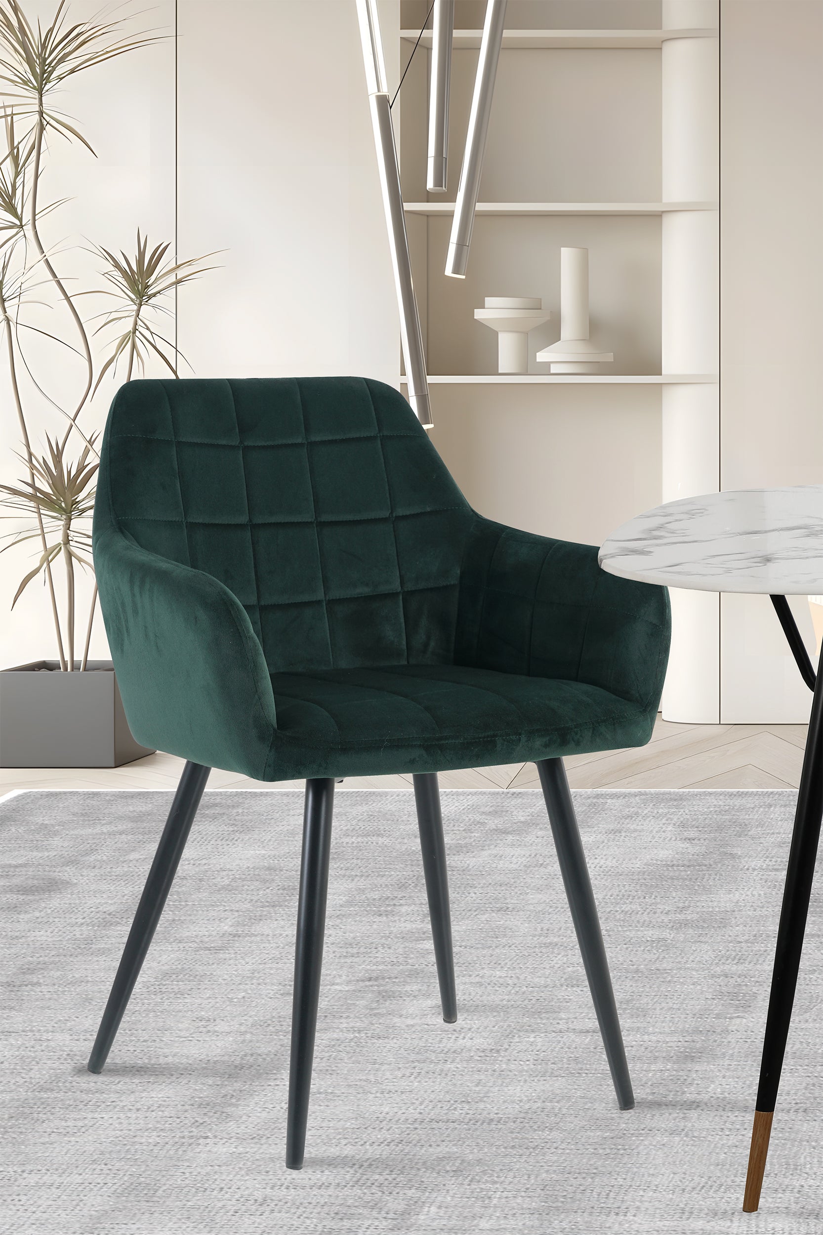 Sessel, 2er-Set – Bezug grün, Beine schwarz – Bild 7