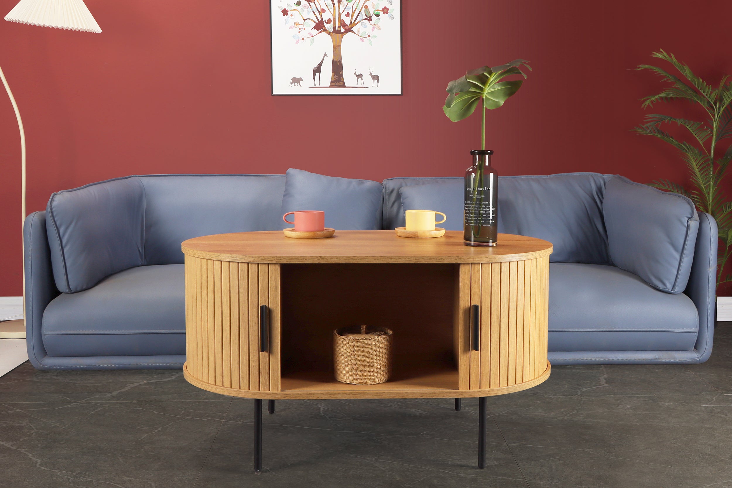 Couchtisch Couchtisch/TV-Board – Natur, Schwarz – Bild 6