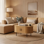 Couchtisch Couchtisch/TV-Board – Natur, Schwarz – Bild 7