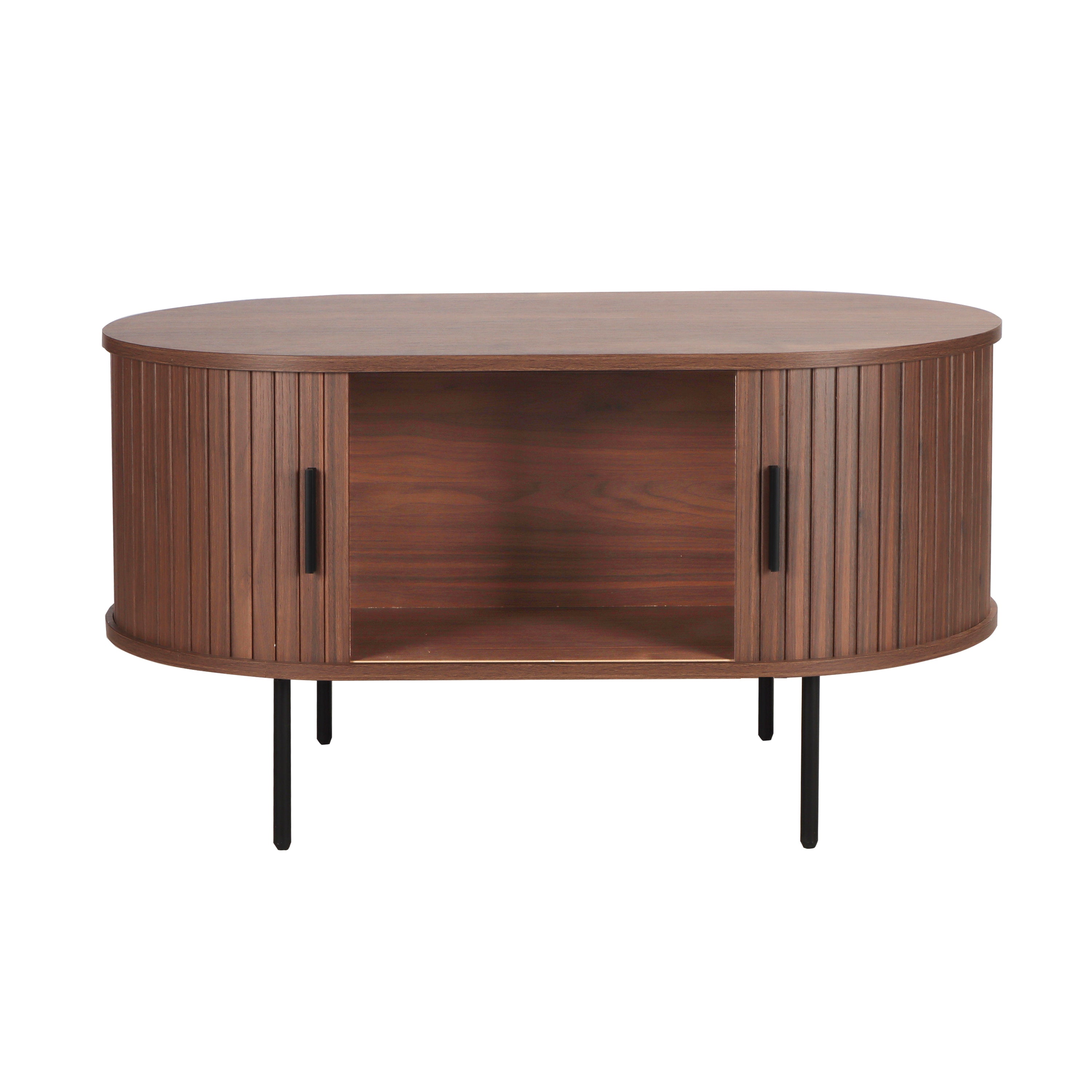Couchtisch Couchtisch/TV-Board – Walnuss, Schwarz – Bild 3