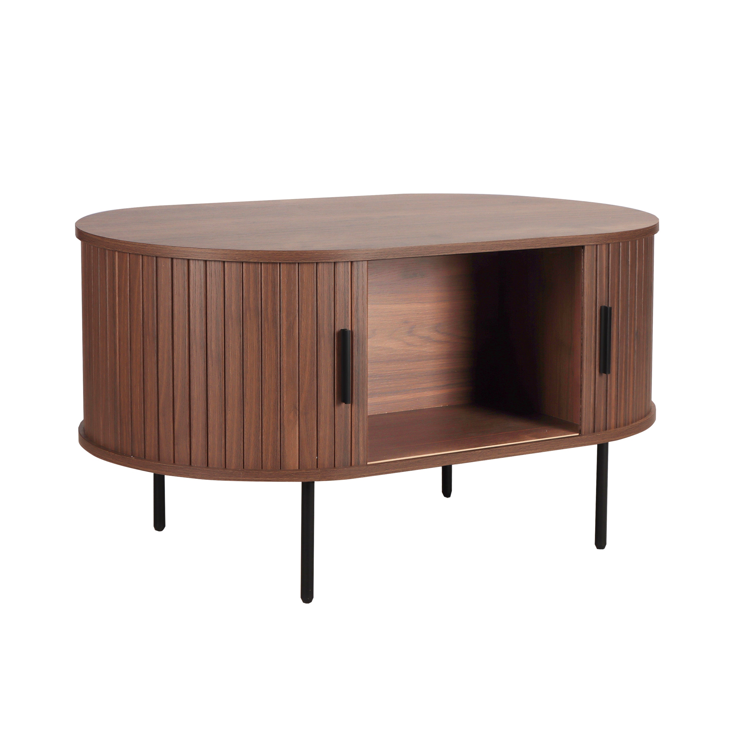 Couchtisch Couchtisch/TV-Board – Walnuss, Schwarz – Bild 4