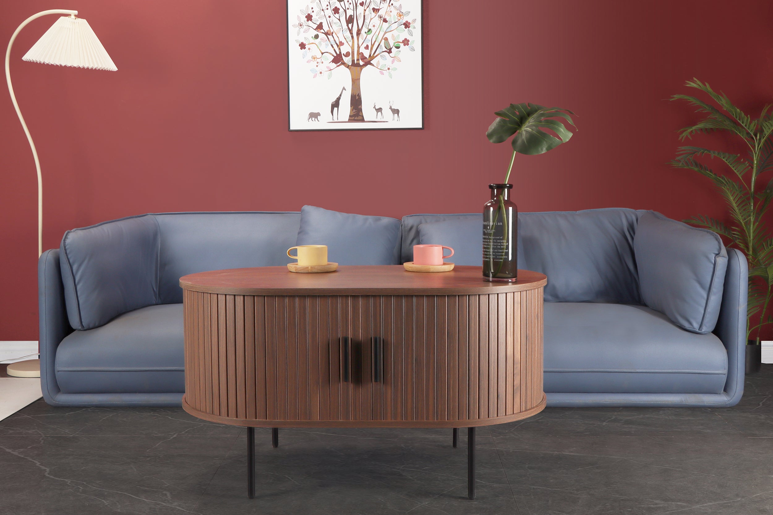 Couchtisch Couchtisch/TV-Board – Walnuss, Schwarz – Bild 6