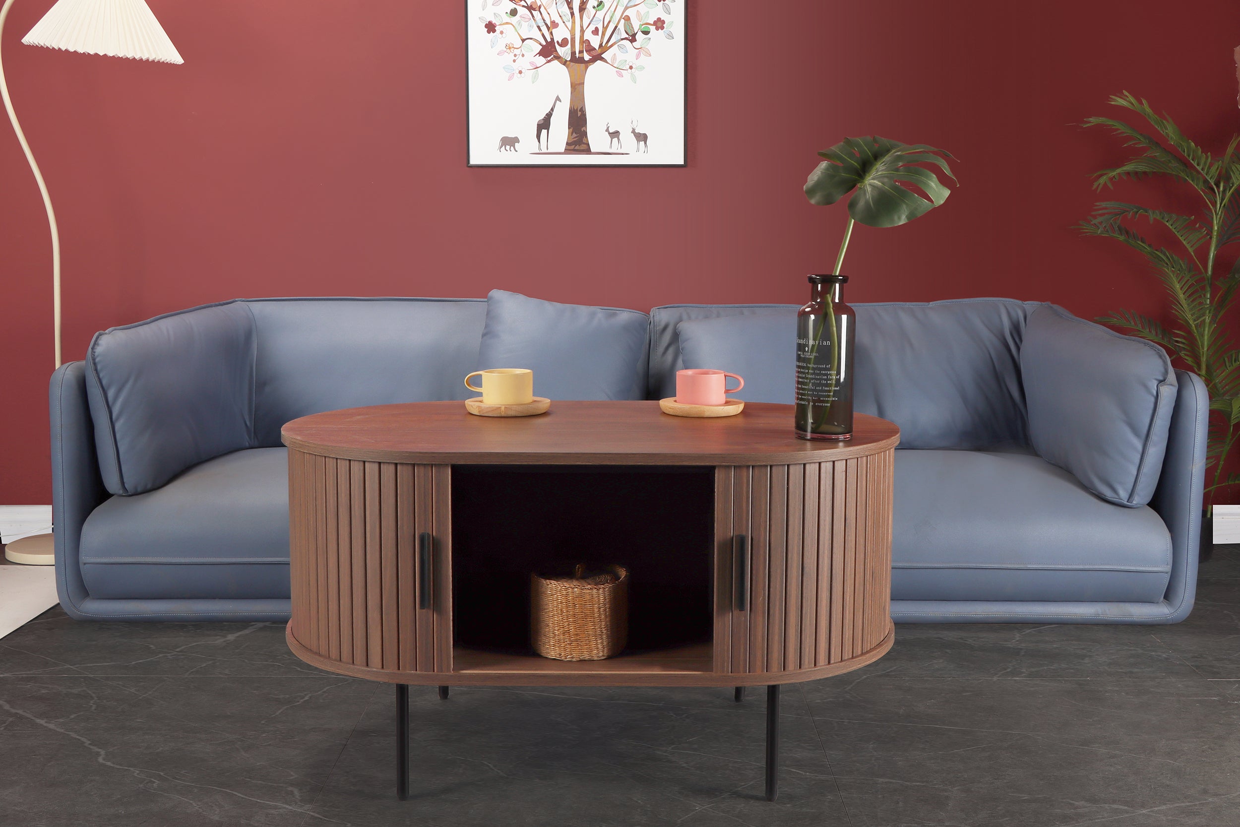 Couchtisch Couchtisch/TV-Board – Walnuss, Schwarz – Bild 7