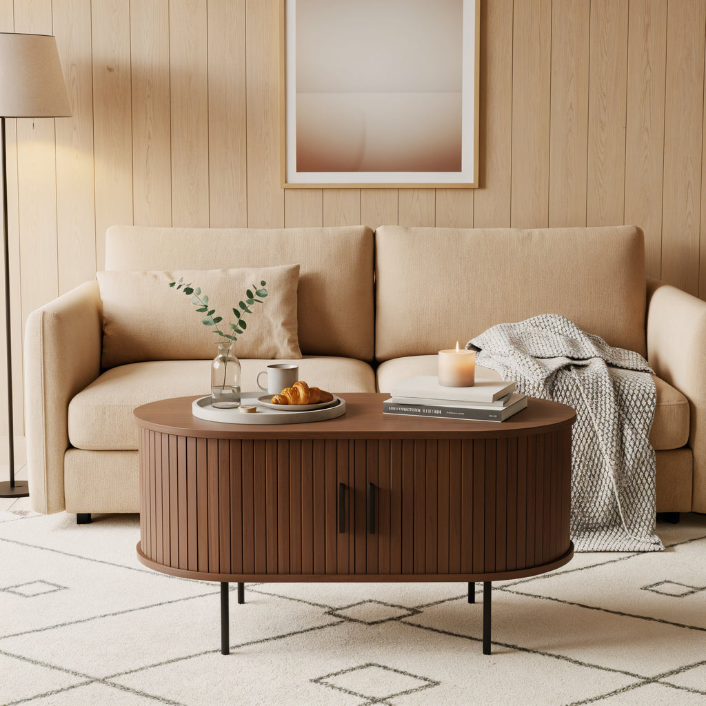 Couchtisch Couchtisch/TV-Board – Walnuss, Schwarz – Bild 8