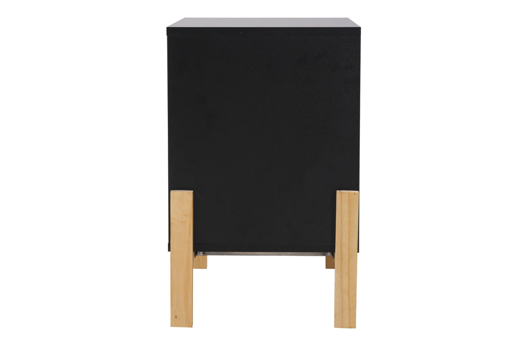 Kommode Kommode – Schwarz, Beine natur – Bild 3