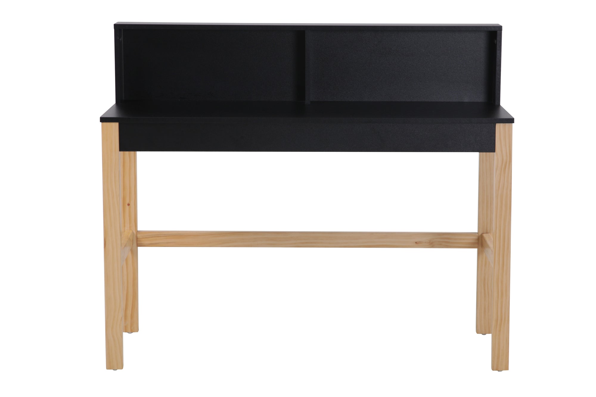 Schreibtisch Schreibtisch – Schwarz, Beine natur – Bild 2