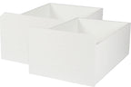 Schublade, 2-er Set – Weiß, natur
