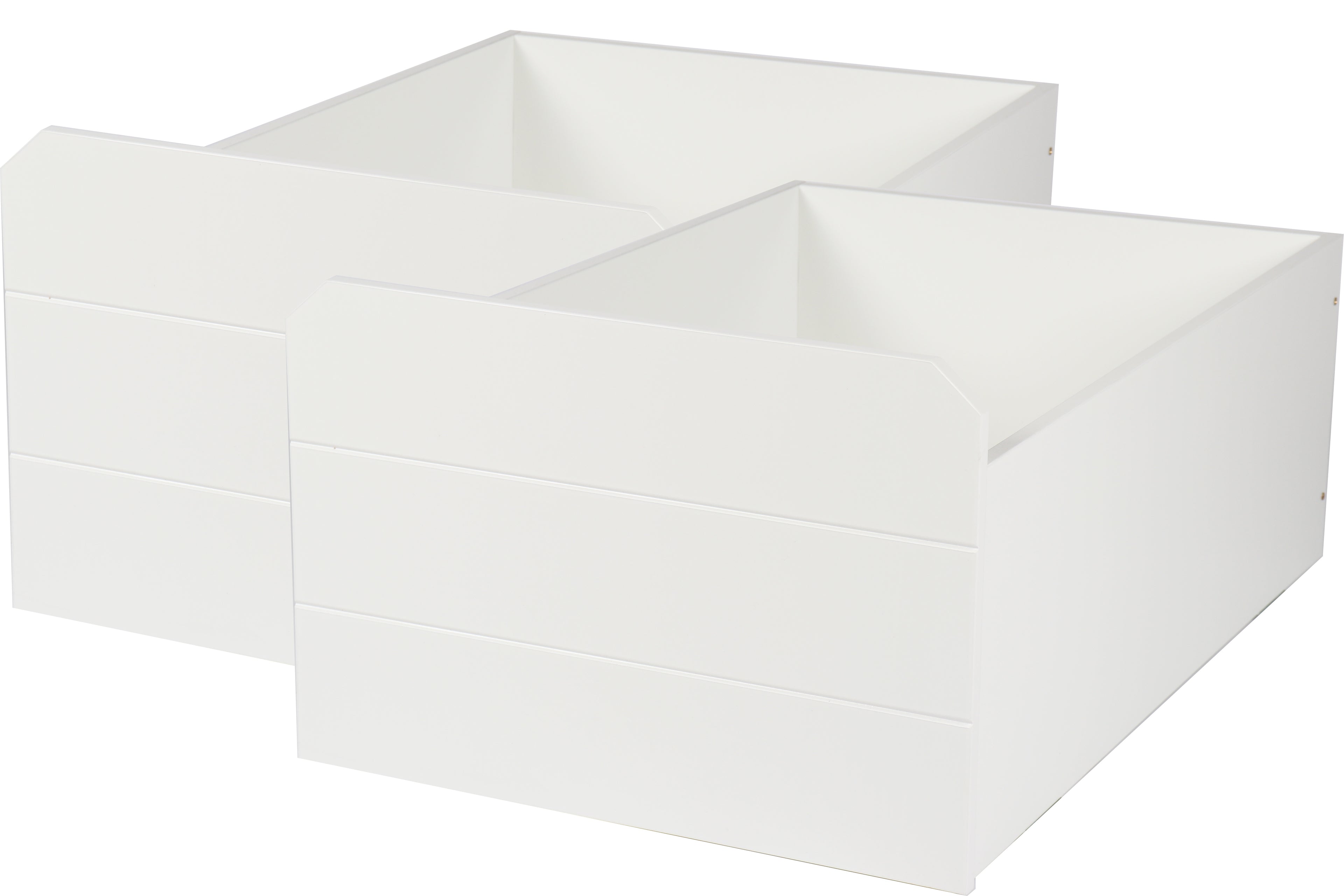 Schublade, 2-er Set – Weiß, natur