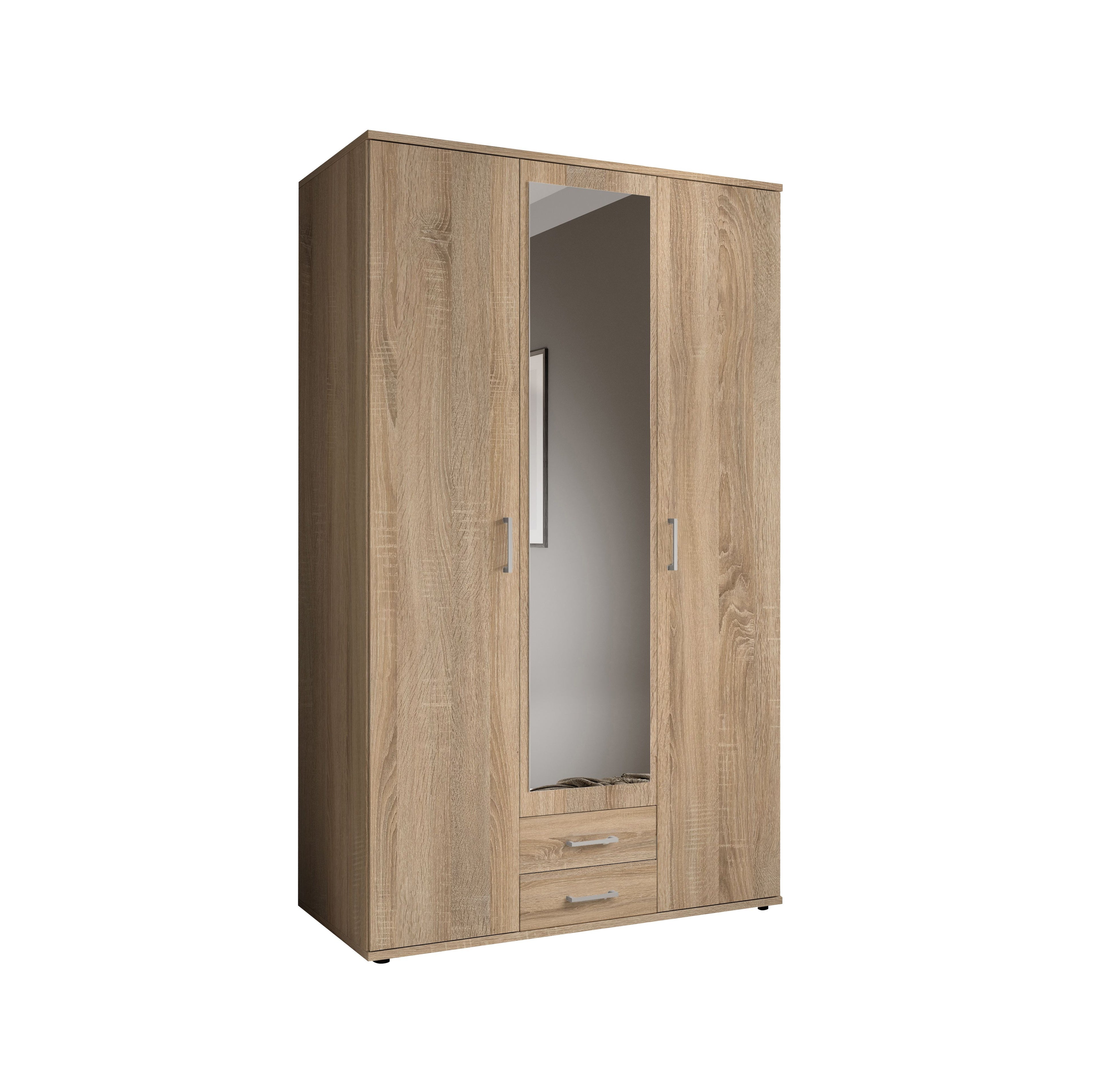 Kleiderschrank mit Spiegel 3-türig