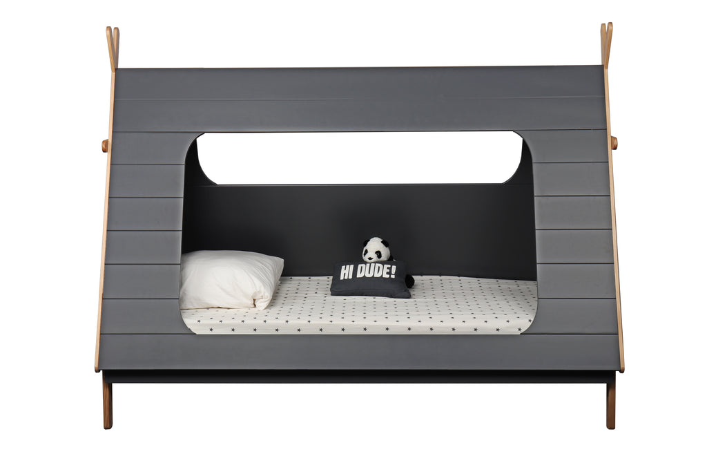 Bett Kinderbett + Schublade – Grau, Natur – Bild 4