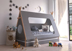 Bett Kinderbett + Schublade – Grau, Natur – Bild 9