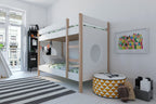 Bett Etagenbett + Seitenpaneel, 2er-Set – Natur/weiß – Bild 3