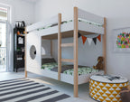 Bett Etagenbett + Seitenpaneel, 2er-Set – Natur/weiß – Bild 4