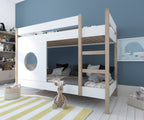 Bett Etagenbett + Seitenpaneel, 2er-Set – Natur/weiß – Bild 5