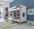 Bett Etagenbett + Seitenpaneel, 2er-Set – Natur/weiß – Bild 6