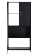 Regal Regal – Schwarz, Beine natur