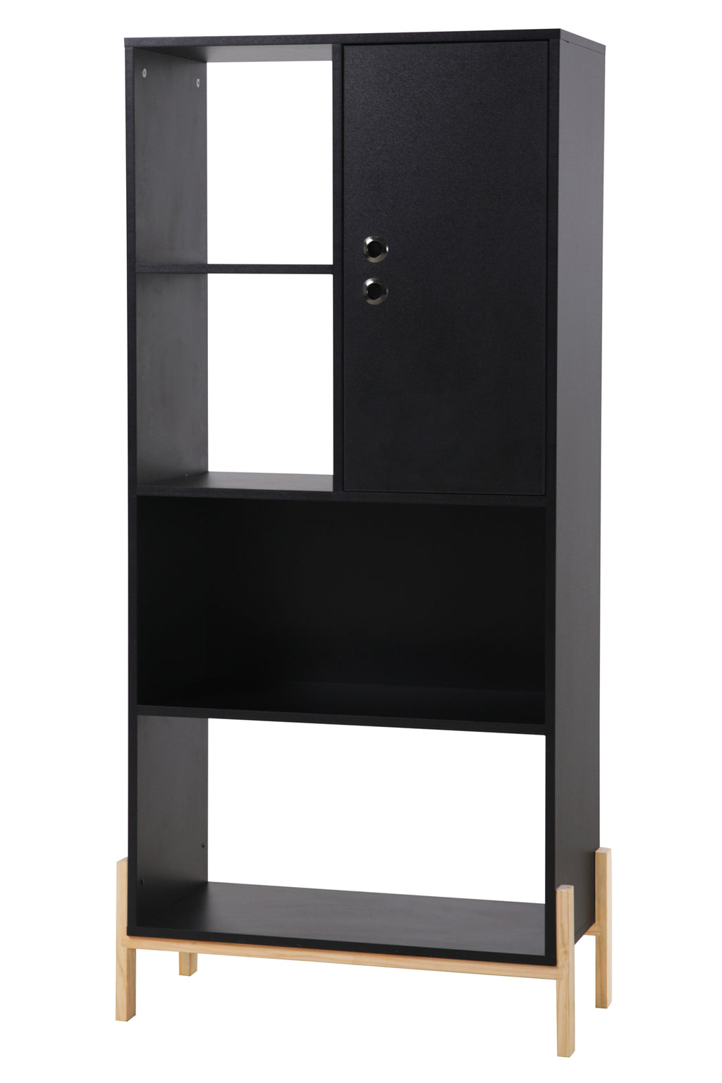 Regal Regal – Schwarz, Beine natur – Bild 2