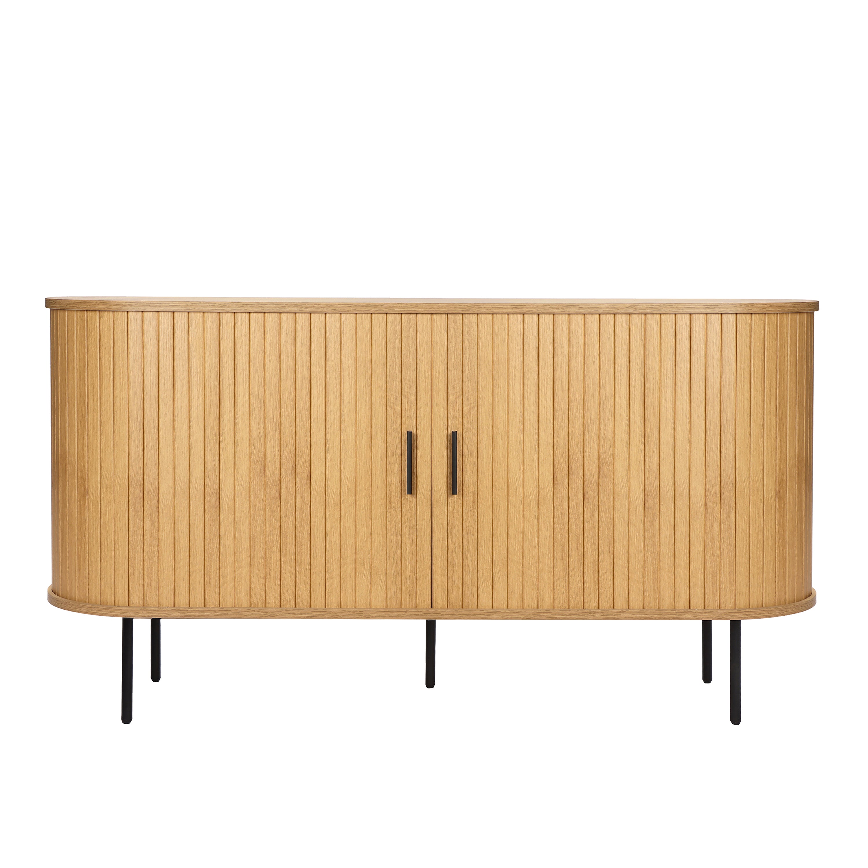 Sideboard Sideboard – Natur, Schwarz