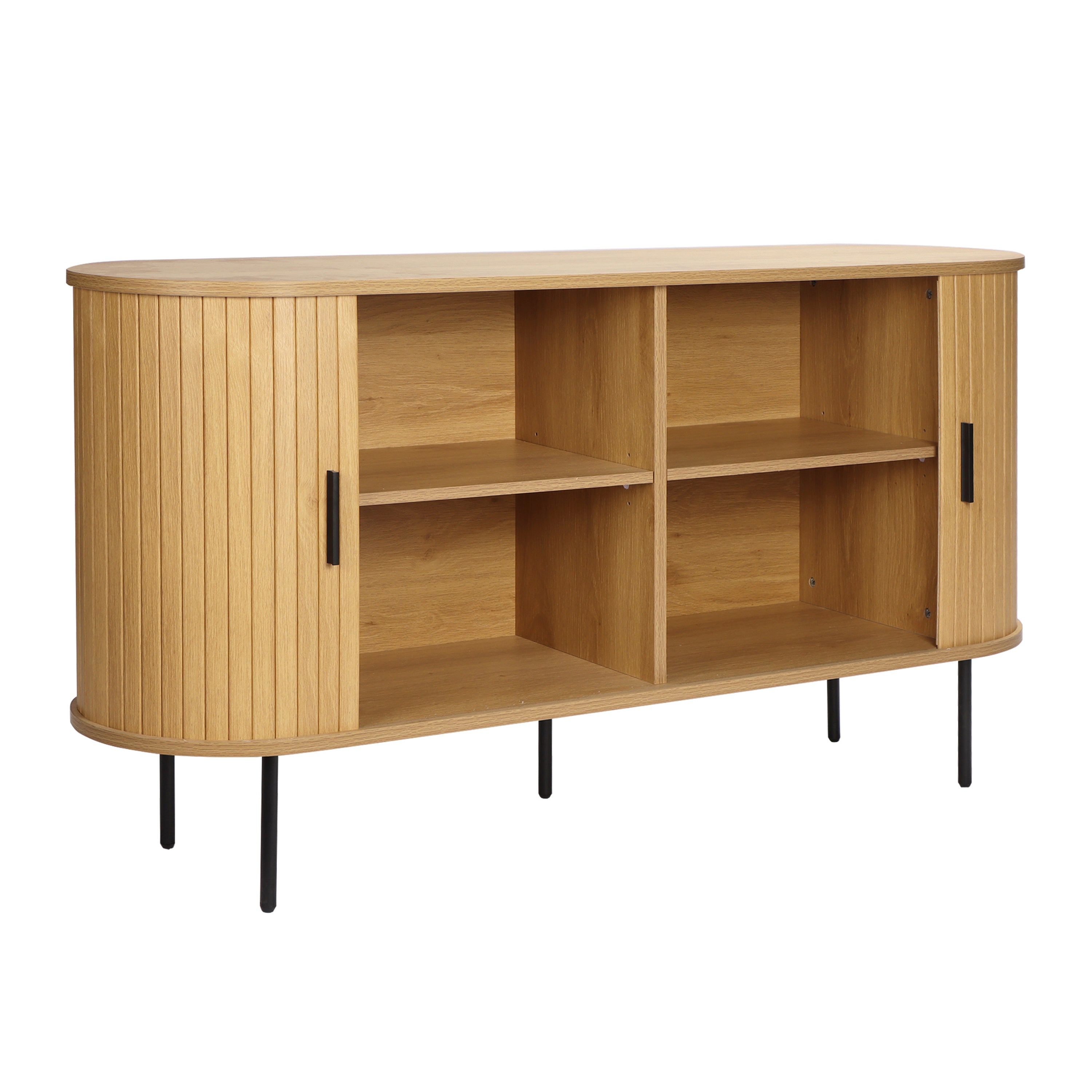 Sideboard Sideboard – Natur, Schwarz – Bild 4