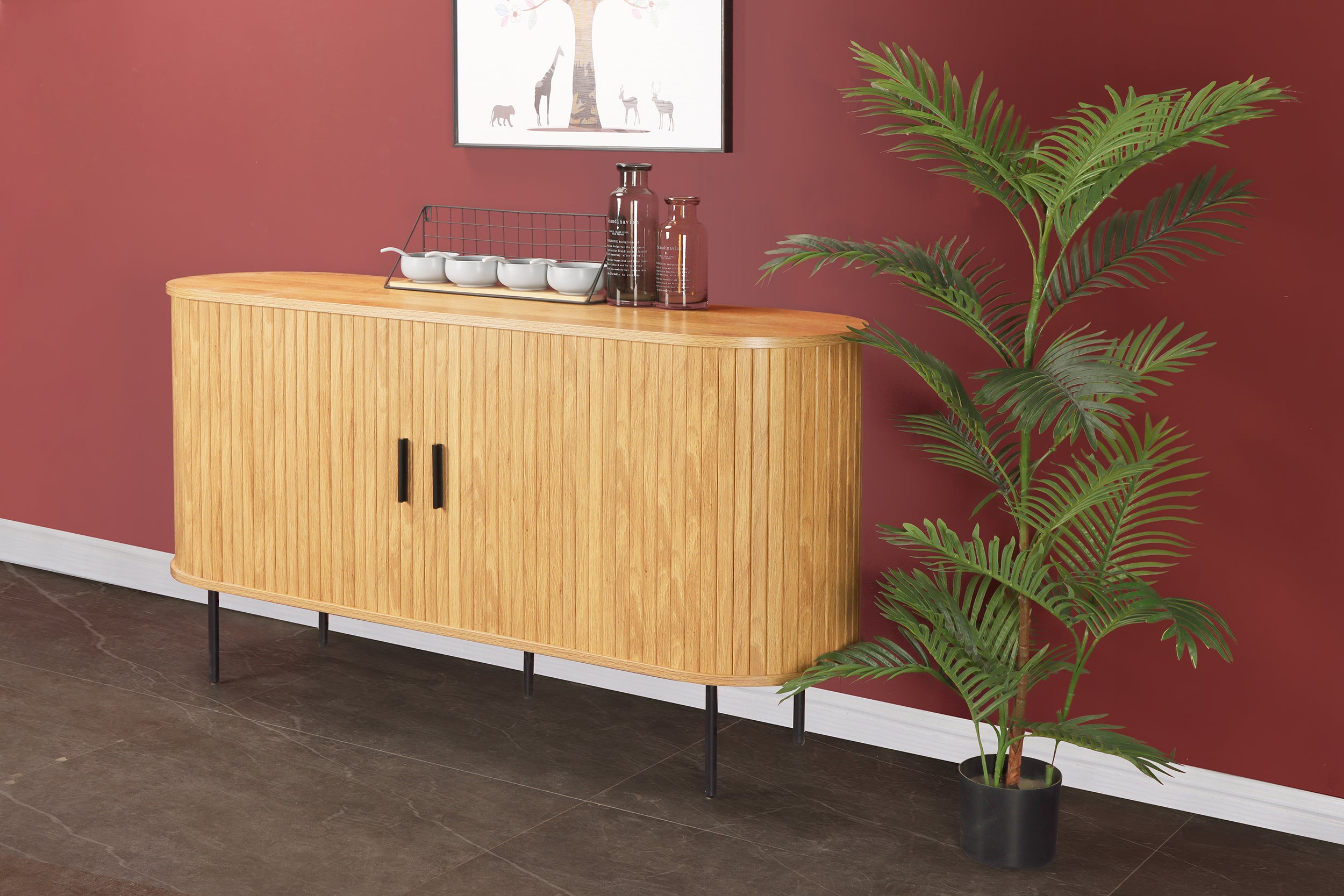 Sideboard Sideboard – Natur, Schwarz – Bild 6