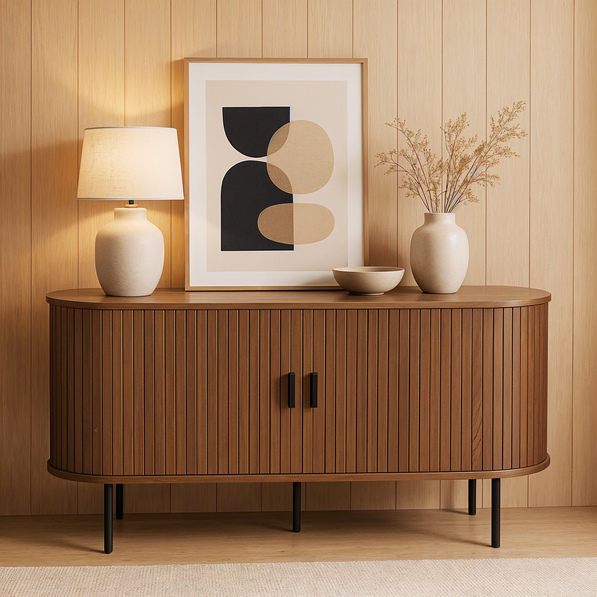 Sideboard Sideboard – Walnuss, Schwarz – Bild 8