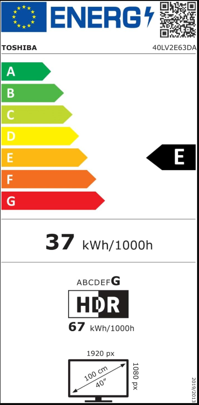 Toshiba Full HD Smart-TV 40 Zoll 40 LV 2E 63 DA