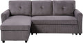 Ecksofa Cord Grau