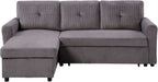Ecksofa Cord Grau