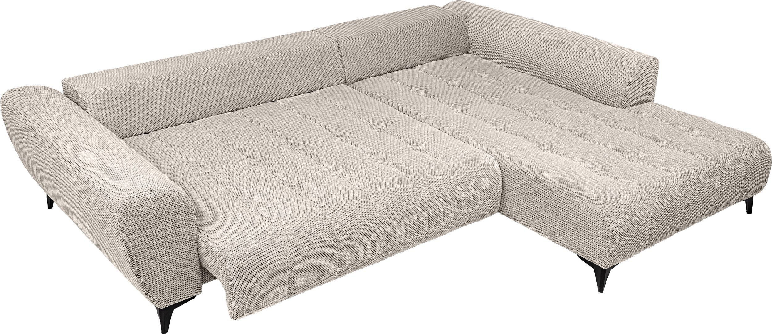 Ecksofa Garay, XXL-Liegefläche: elektrisch ausziehbar