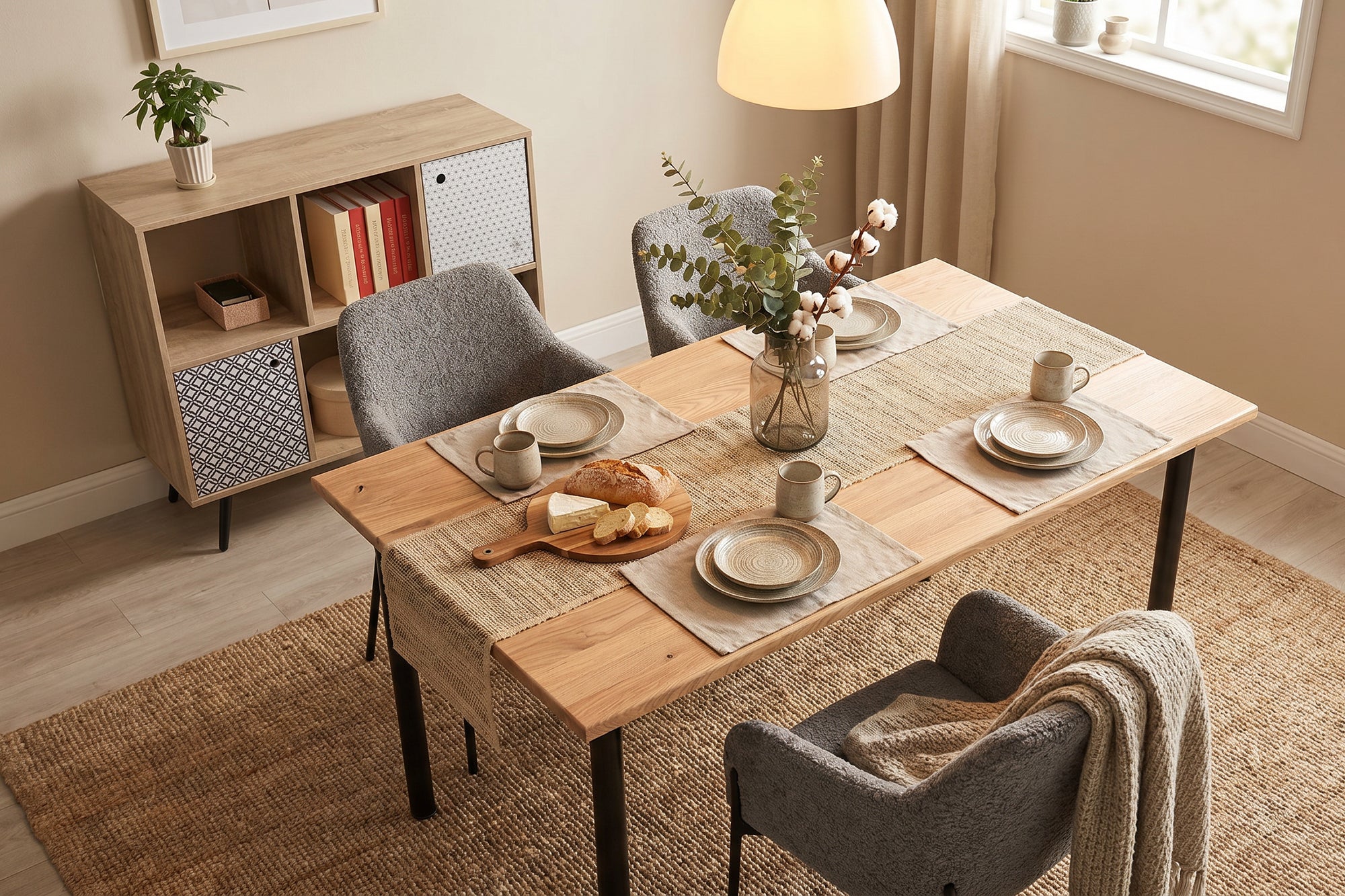 SIT&CHAIRS Armlehnstuhl 2er Set – Bezug grau, Beine mattschwarz – Bild 12