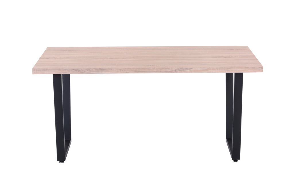 Möbilia - Tisch 160x90x75 cm natur, schwarz