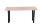 Möbilia - Tisch 160x90x75 cm natur, schwarz