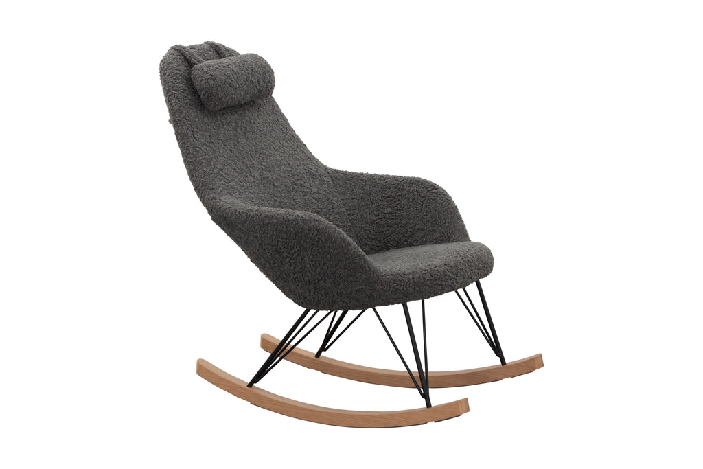 Sales Fever - Schaukelstuhl Teddyfell grau