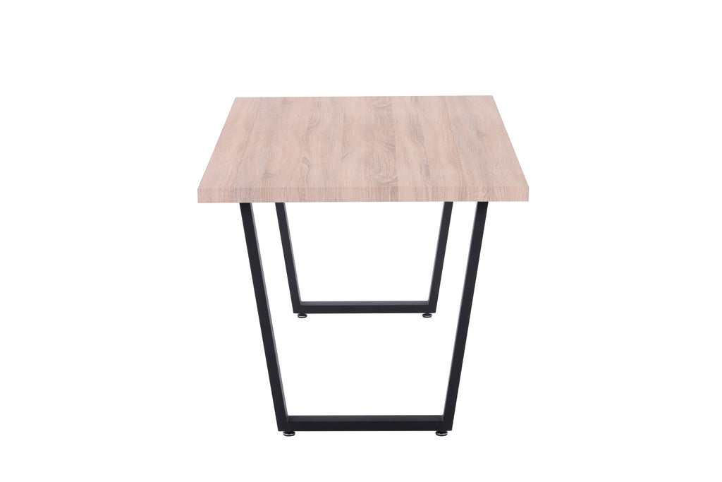 Möbilia - Tisch 160x90x75 cm natur, schwarz