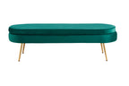 Sales Fever - Sitzpouf oval lang aus Samt Grün#