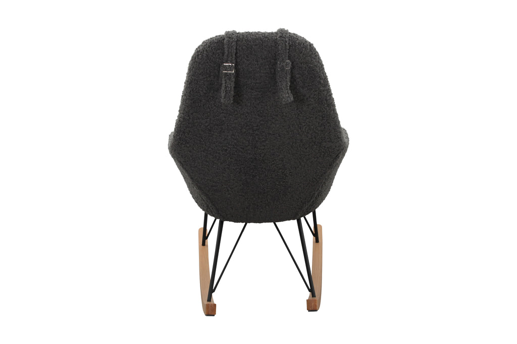 Sales Fever - Schaukelstuhl Teddyfell grau