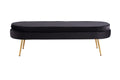 Sales Fever - Sitzpouf oval lang aus Samt Schwarz#