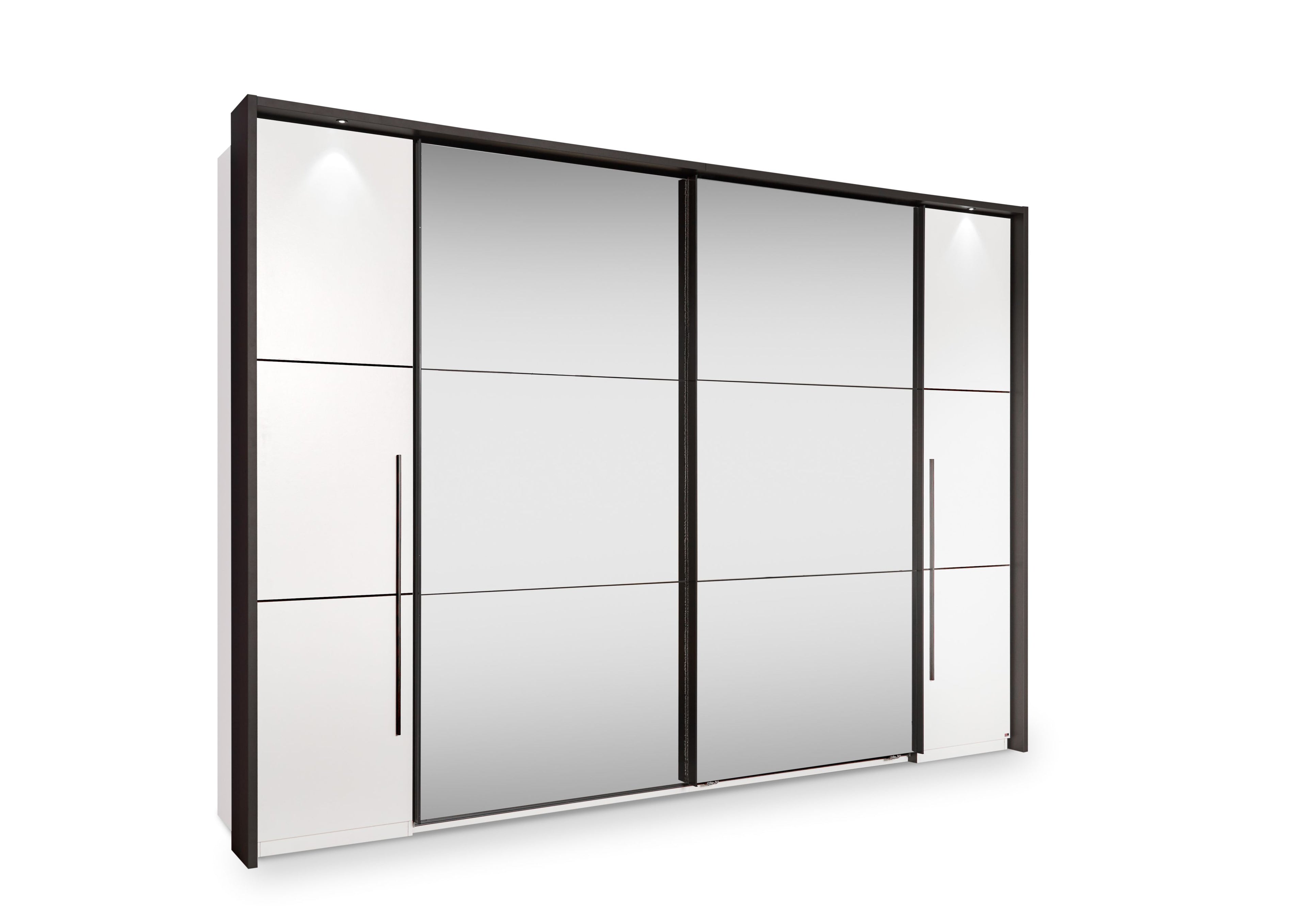 Onlineknaller! Schlafzimmerset 4tlg: Schwebetürenschrank, Kommode + 2 Nachtschränke