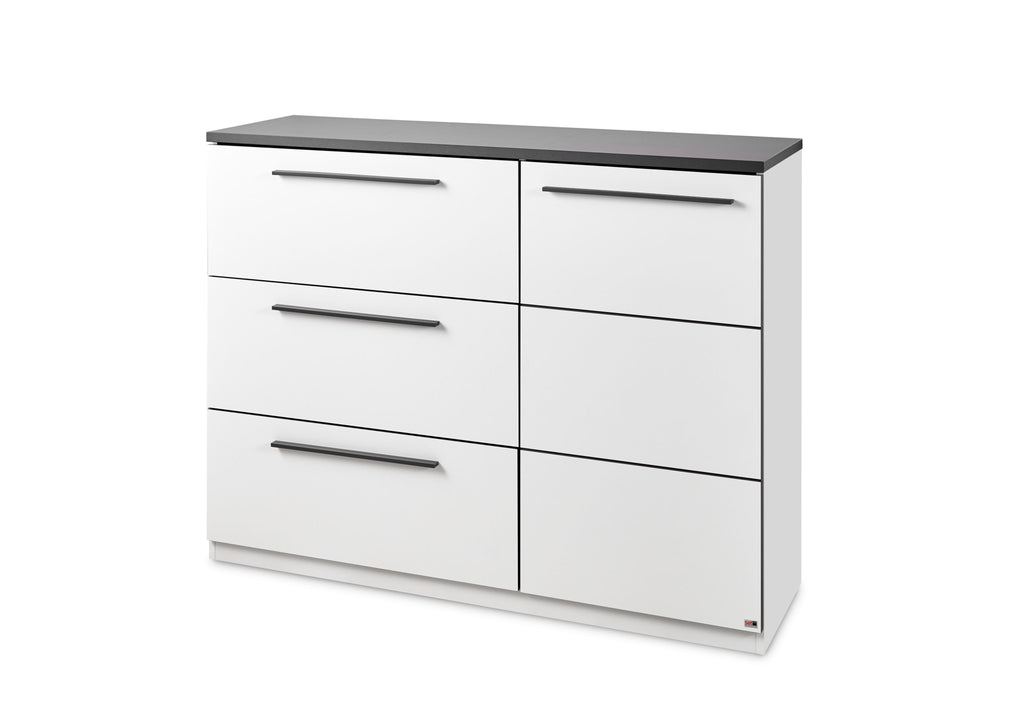 Schlafzimmerset 4tlg: Schwebetürenschrank, Kommode + 2 Nachtschränke
